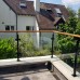 Powdercoated Steel Glass Balustrade + Wooden Handrail System 5